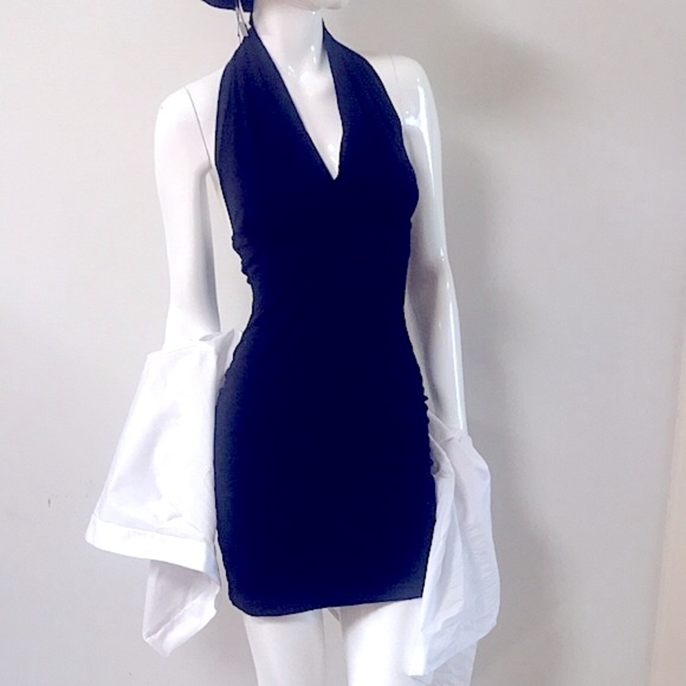 ♥️Sexy 90’s Style Black Halter Mini Dress Outfit - Picture 10 of 16